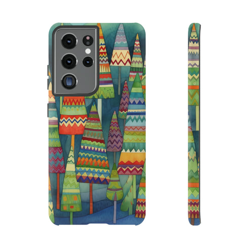 Knitted Christmas Trees - Impact Resistant Phone Case Samsung Galaxy S21 Ultra Matte